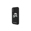 Karl Lagerfeld KLHMP16SSKCHPPLK iPhone 16 6.1 čierne silikónové puzdro Double Heads Print MagSafe