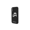 Karl Lagerfeld iPhone 16 Plus 6,7 palca čierne silikónové puzdro Double Heads Print MagSafe