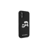 Karl Lagerfeld iPhone 16 Plus 6,7 palca čierne silikónové puzdro Double Heads Print MagSafe