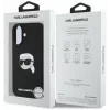 Karl Lagerfeld KLHMP16SSKHPPLK iPhone 16 6,1 čierne silikónové puzdro s Karl Head Print a MagSafe