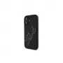 Karl Lagerfeld puzdro 3D Rubber Bicolor Signature pre iPhone 16 (čierne)