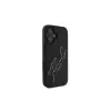 Karl Lagerfeld puzdro 3D Rubber Bicolor Signature pre iPhone 16 (čierne)
