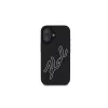 Karl Lagerfeld puzdro 3D Rubber Bicolor Signature pre iPhone 16 (čierne)