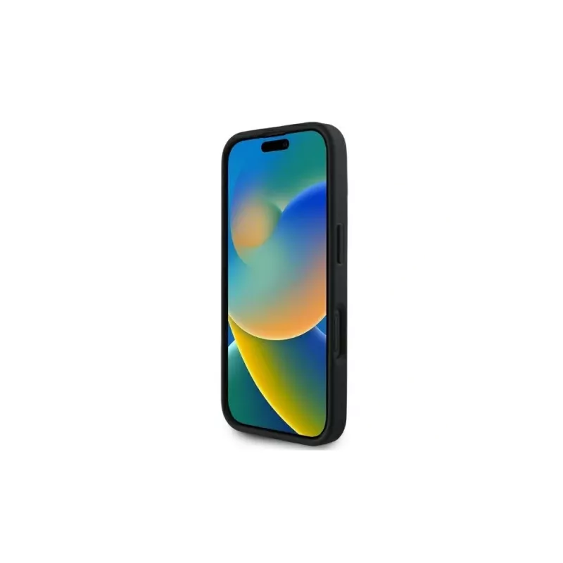 Karl Lagerfeld puzdro 3D Rubber Bicolor Signature pre iPhone 16 (čierne)