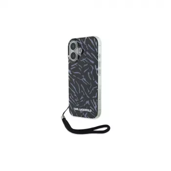 Karl Lagerfeld puzdro Zebra With Cord pre Apple iPhone 16 - fialové