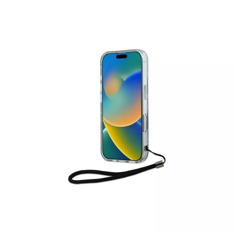 Karl Lagerfeld puzdro Zebra With Cord pre iPhone 16 Plus (fialové)