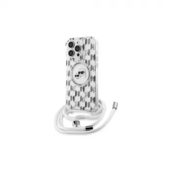 Karl Lagerfeld KLHMP16XHCKCKLCT iPhone 16 Pro Max 6,9 palca transparentné puzdro IML Crossbody Monogram Karl & Choupette Head MagSafe