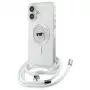 Karl Lagerfeld KLHMP16SHCKHNT iPhone 16 puzdro transparentné Crossbody IML Karl Head MagSafe
