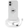 Karl Lagerfeld KLHMP16SHCKHNT iPhone 16 puzdro transparentné Crossbody IML Karl Head MagSafe