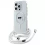 Karl Lagerfeld iPhone 16 Pro puzdro transparentné Crossbody IML Karl Head MagSafe