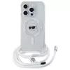 Karl Lagerfeld iPhone 16 Pro puzdro transparentné Crossbody IML Karl Head MagSafe
