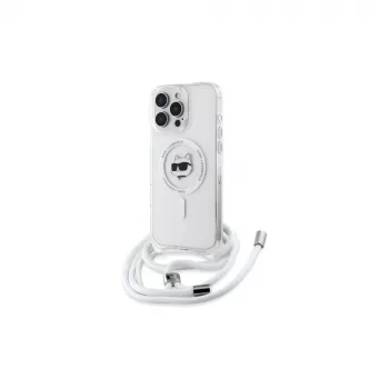 Karl Lagerfeld KLHMP16LHCCHNT iPhone 16 Pro 6.3 puzdro transparentné IML Choupette Head & Cord MagSafe