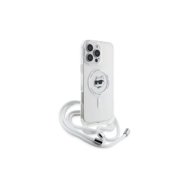 Karl Lagerfeld KLHMP16LHCCHNT iPhone 16 Pro 6.3 puzdro transparentné IML Choupette Head & Cord MagSafe