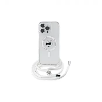 Karl Lagerfeld KLHMP16XHCCHNT iPhone 16 Pro Max 6.9 puzdro transparentné IML Choupette Head & Cord MagSafe