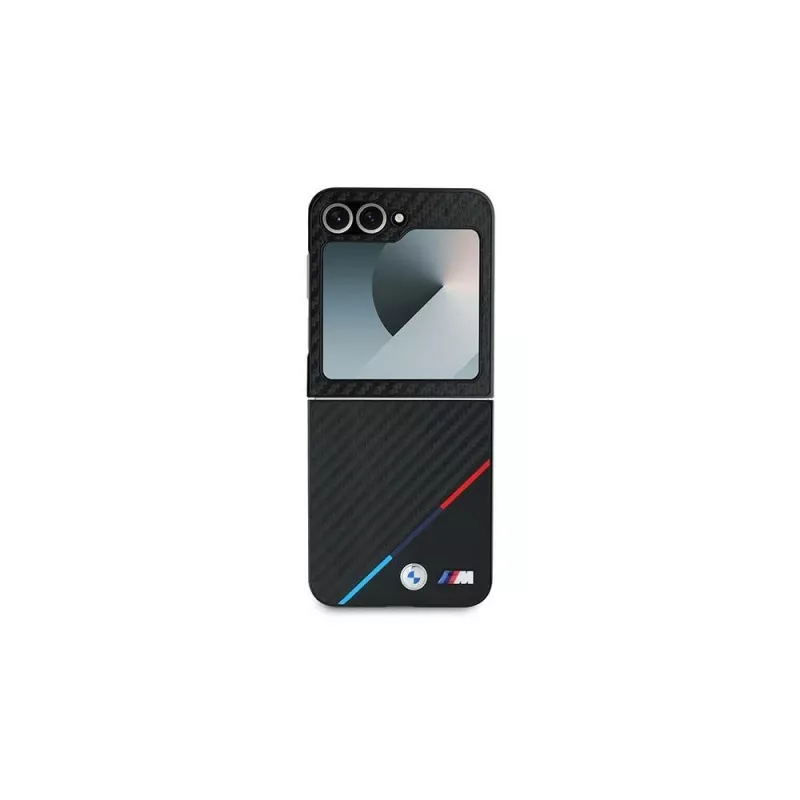 BMW puzdro pre Samsung Galaxy Z Flip6 / Z Flip7 FE - Carbon Tricolor čierne