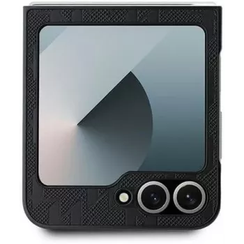 Karl Lagerfeld KLHCZF6PGKSKIHK puzdro Saffiano Monogram pre Samsung Galaxy Z Flip 6 / Z Flip 7 FE, čierne