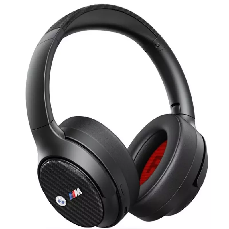 BMW cez uši Bluetooth slúchadlá ANC čierne s kovovými logami