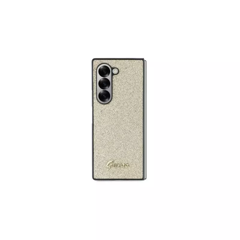 Guess puzdro na telefón Glitter Script pre Samsung Galaxy Z Fold6 - zlaté
