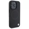 BMW Sign Leather Half Textured pevné puzdro s Circle MagSafe pre Apple iPhone 16 Pro Max 6,9 palca čierne