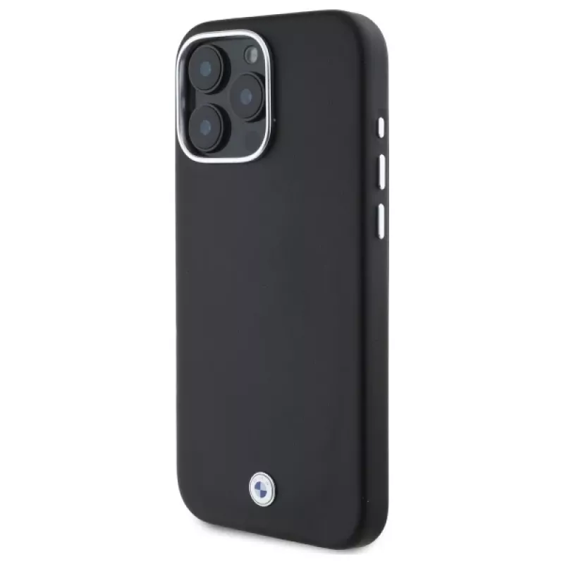 BMW M Collection iPhone 16 Pro pevné puzdro Full Wrapped Metal MagSafe čierne