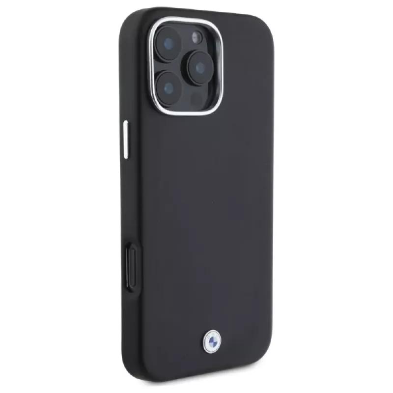 BMW M Collection iPhone 16 Pro pevné puzdro Full Wrapped Metal MagSafe čierne