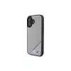 BMW M Perforated Tricolor Line MagSafe pevné puzdro pre Apple iPhone 16 6,1 palca - sivé
