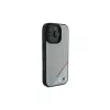 BMW M Perforated Tricolor Line pevné puzdro pre Apple iPhone 16 Pro 6,3 palca sivé MagSafe