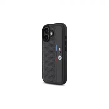 BMW BMHCP16S23PUPVA iPhone 16 6.1 antracitové pevné puzdro M Perforated Tricolor Detail Line