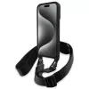 BMW M Edition Carbon Stripe & Strap pevné puzdro pre iPhone 16 6,1 palca - čierne