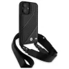 BMW BMHCP16M23PSCCK iPhone 16 Plus 6.7 čierne pevné puzdro M Edition Carbon Stripe & Strap