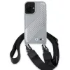 BMW BMHCP16S23PSCCG iPhone 16 6,1 palca sivé pevné puzdro M Edition Carbon Stripe & Strap