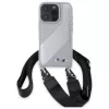 BMW M Edition Carbon Stripe & Strap pevné puzdro pre Apple iPhone 16 Pro 6,3 palca - sivé