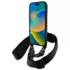 BMW M Edition Carbon Tricolor Lines & Strap pevné puzdro pre iPhone 16 Pro 6.3 čierne