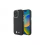 BMW M Collection Smooth Full Wrapped Metal MagSafe pevné puzdro pre Apple iPhone 16 Pro 6,3 palca - čierne