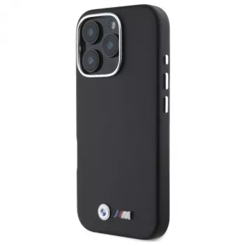BMW M Smooth Full Wrapped Metal MagSafe pevné puzdro pre Apple iPhone 16 Pro Max 6,9 palca čierne
