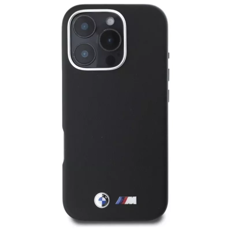 BMW M Smooth Full Wrapped Metal MagSafe pevné puzdro pre Apple iPhone 16 Pro Max 6,9 palca čierne
