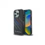 BMW Motorsport IML Random Stripes pevné puzdro pre Apple iPhone 16 Pro 6,3 palca - čierne