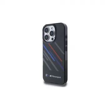 BMW BMHCP16X23HTRAK iPhone 16 Pro Max 6.9 čierne pevné puzdro Motorsport IML Random Stripes