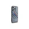 BMW Motorsport pevné puzdro pre iPhone 16 Pro 6,3 palca sivé IML Random Stripes