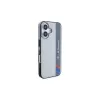 BMW BMHCP16S23HTFEG iPhone 16 6,1 palca sivé pevné puzdro Motorsport IML vertikálne pruhy
