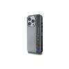 BMW Motorsport pevné puzdro pre Apple iPhone 16 Pro 6,3 palca sivé IML Vertical Stripe