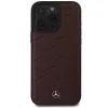 Mercedes-Benz MB Waves Leather pevné puzdro pre Apple iPhone 16 Pro Max 6,9 palca červené