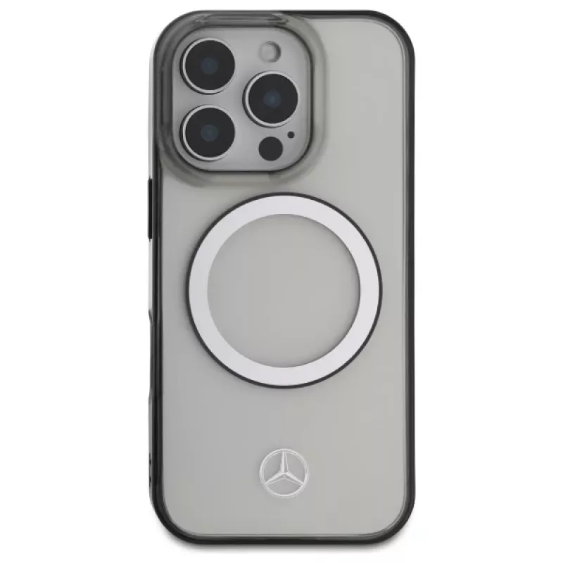 Mercedes-Benz iPhone 16 Pro Max 6,9 palca priehľadné pevné puzdro s potlačeným logom a MagSafe
