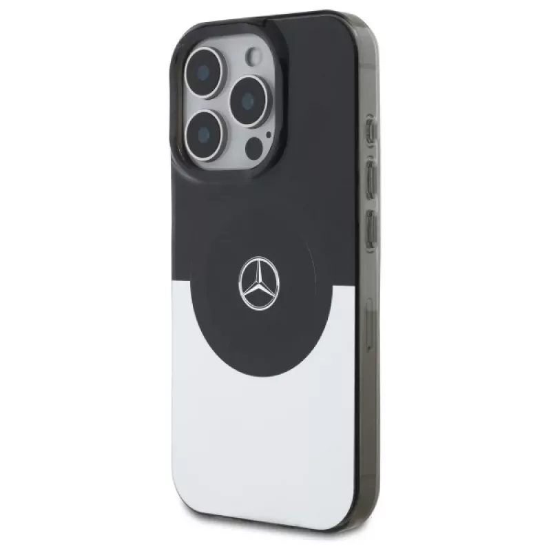 Mercedes-Benz MEHMP16L23HBIGK pevné puzdro Double Layer BiColor MagSafe pre iPhone 16 Pro 6.3 čierne/strieborné