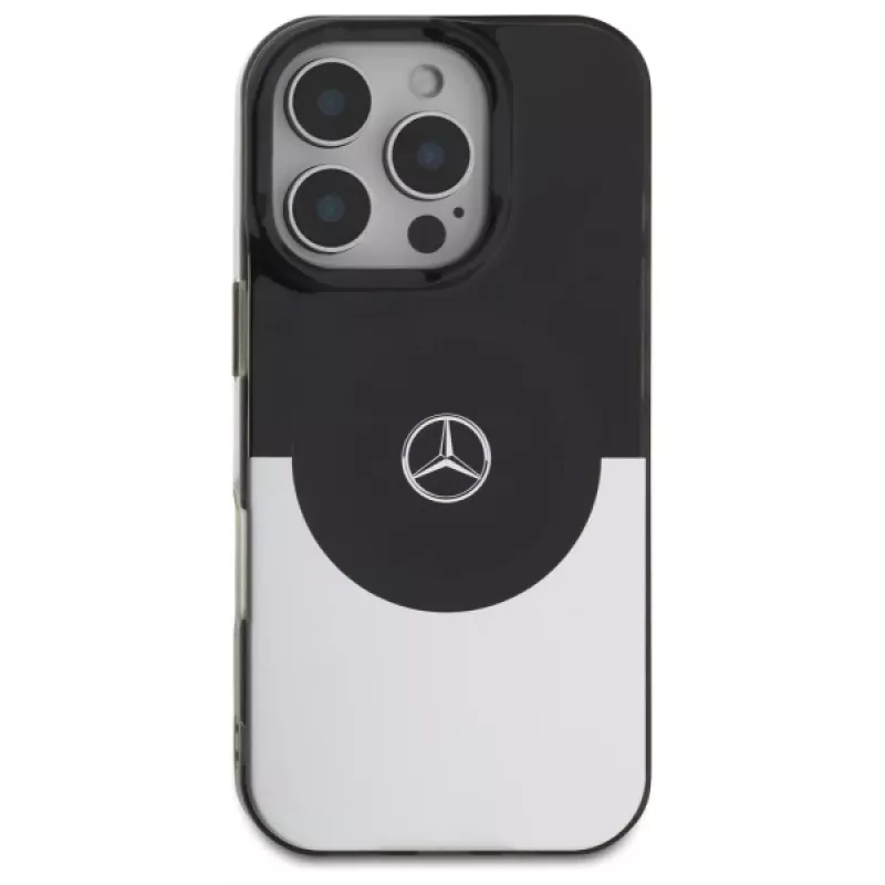 Mercedes-Benz MEHMP16L23HBIGK pevné puzdro Double Layer BiColor MagSafe pre iPhone 16 Pro 6.3 čierne/strieborné