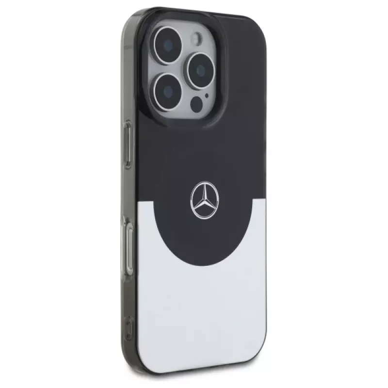 Mercedes-Benz MEHMP16L23HBIGK pevné puzdro Double Layer BiColor MagSafe pre iPhone 16 Pro 6.3 čierne/strieborné
