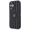 Mercedes-Benz MEHMP16S23HRSK pevné puzdro Double Layer Crossed Lines pre iPhone 16 6,1 palca čierne MagSafe
