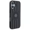 Mercedes-Benz MEHMP16S23HRSK pevné puzdro Double Layer Crossed Lines pre iPhone 16 6,1 palca čierne MagSafe