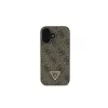 Guess GUHCP16SP4TDSCPW iPhone 16 6.1 pevné puzdro kožené kovové logo Strass Crossbody hnedé