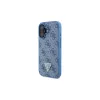 Guess GUHCP16SP4TDSCPB iPhone 16 6.1 modré pevné puzdro kožené kovové logo Strass Crossbody